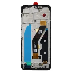 Дисплей с рамкой для Infinix Hot 30i с тачскрином (черный) - Оригинал