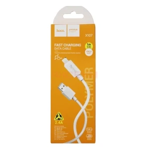 Кабель USB - Lightning Hoco X107 (2.4А) белый