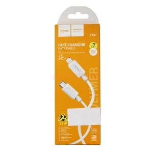 Кабель Type-C - Lightning Hoco X107 (3A/27W/PD) белый
