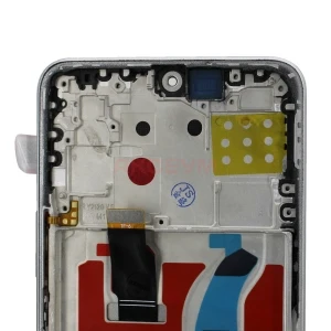 Дисплей с рамкой для Honor X8 с тачскрином (серебро) - Оригинал