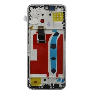 Дисплей с рамкой для Honor X8 с тачскрином (серебро) - Оригинал