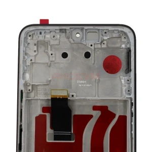 Дисплей с рамкой для Honor X8 с тачскрином (черный) - Оригинал