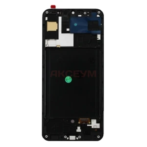 Дисплей с рамкой для Samsung Galaxy A30s (A307F) с тачскрином (черный) - OLED