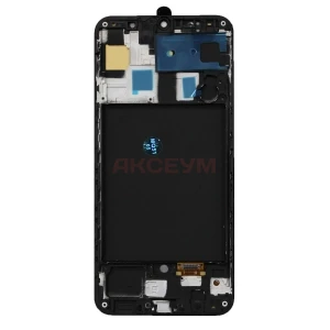 Дисплей с рамкой для Samsung Galaxy A50 (A505F) с тачскрином (черный) - OLED