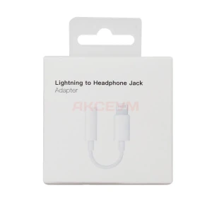Адаптер Lightning - 3.5 мм Jack (10.5 см для iPhone) белый - Оригинал
