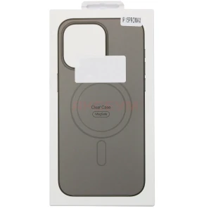 Чехол накладка для iPhone 15 Pro Max MagSafe PC Clear (черный)