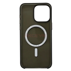 Чехол накладка для iPhone 15 Pro Max MagSafe PC Clear (черный)