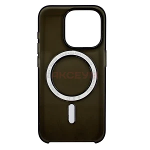 Чехол накладка для iPhone 15 Pro MagSafe PC Clear (черный)