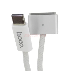 Кабель Type-C - Mag 3 Hoco X103 (140W/магнитный/оплетка ткань/2 м) белый