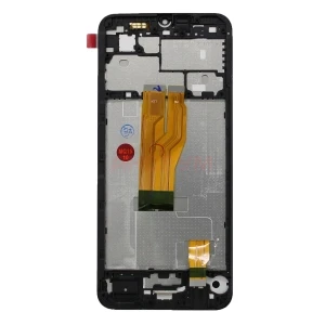 Дисплей с рамкой для Realme C33 с тачскрином (черный) - Оригинал
