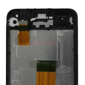 Дисплей с рамкой для Realme C33 с тачскрином (черный) - Оригинал