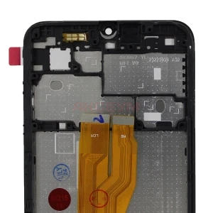 Дисплей с рамкой для Realme C33 с тачскрином (черный) - Оригинал