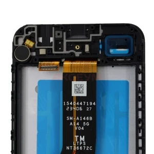 Дисплей с рамкой для Samsung Galaxy A14 5G (A146B) с тачскрином (черный) - Оригинал REF
