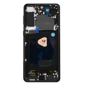 Дисплей с рамкой для Samsung Galaxy S21+ (G996B) с тачскрином (черный) - OLED