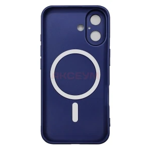 Чехол-накладка для iPhone 16 SM020 Matte MagSafe (синий)
