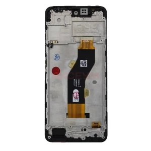 Дисплей с рамкой для Infinix Hot 40i с тачскрином (черный) - Оригинал