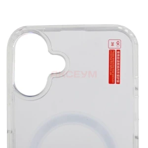 Чехол накладка для iPhone 16 MagSafe SM006 (прозрачный)