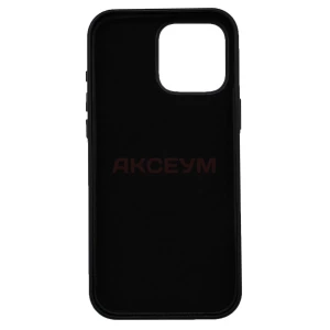 Чехол накладка для iPhone 16 Pro Max MagSafe SM002 экокожа (черный)