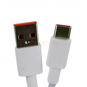 Сетевая зарядка USB для Huawei SuperCharger (66W/QC3.0/кабель Type-C) белая