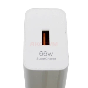 Сетевая зарядка USB для Huawei SuperCharger (66W/QC3.0/кабель Type-C) белая