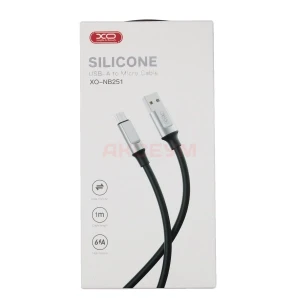 Кабель USB - MicroUSB XO NB251 (6A/силикон) черный