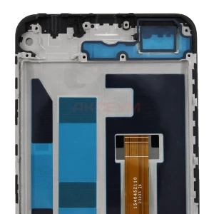 Дисплей с рамкой для Realme C55 с тачскрином (черный) - Оригинал