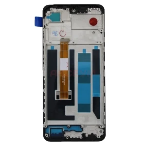 Дисплей с рамкой для Realme C55 с тачскрином (черный) - Оригинал