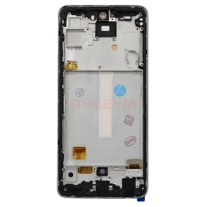 Дисплей с рамкой для Samsung Galaxy A52/A52 5G/A52s 5G (A525F/A526B/A528B) с тачскрином (большой экран/черный) - OLED