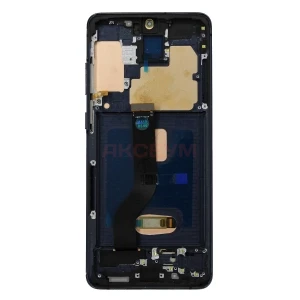 Дисплей с рамкой для Samsung Galaxy S20+ (G985F) с тачскрином (большой экран/черный) - OLED