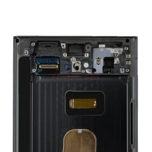 Дисплей с рамкой для Samsung Galaxy S23 Ultra (S918B) с тачскрином (зеленый) - Оригинал