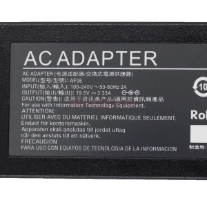 Блок питания для ноутбуков HP 19.5V/3.33A/65W (4.8х1.7) - Стандарт