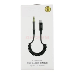 Кабель AUX 3.5 мм Jack - Type-C XO NB-R255B (черный)