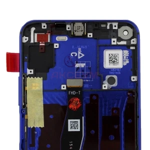 Дисплей с рамкой для Honor 20/Nova 5T с тачскрином (синий) - Оригинал