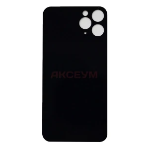 Задняя крышка для iPhone 11 Pro (стекло/широкий вырез под камеру/логотип) золото - Премиум
