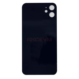 Задняя крышка для iPhone 11 (стекло/узкий вырез под камеру/логотип) фиолетовая