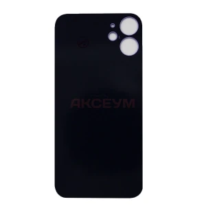 Задняя крышка для iPhone 12 mini (стекло/широкий вырез под камеру/логотип) фиолетовая - Премиум