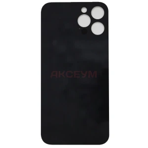 Задняя крышка для iPhone 12 Pro Max (стекло/широкий вырез под камеру/логотип) золото - Премиум
