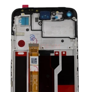 Дисплей с рамкой для Realme 9i с тачскрином (черный) - Оригинал
