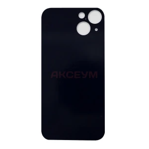 Задняя крышка для iPhone 13 (стекло/широкий вырез под камеру/логотип) белая - Премиум