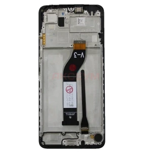 Дисплей с рамкой для Xiaomi Poco C65 с тачскрином (черный) - Оригинал