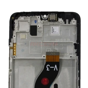 Дисплей с рамкой для Xiaomi Poco C65 с тачскрином (черный) - Оригинал