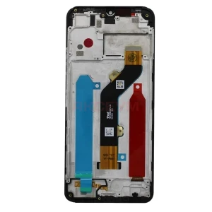 Дисплей с рамкой для Infinix Hot 20i с тачскрином (черный) - Оригинал