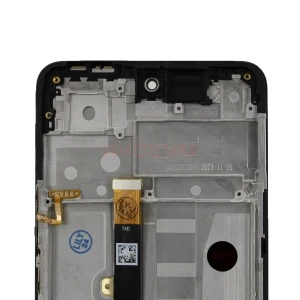 Дисплей с рамкой для Infinix Hot 40 с тачскрином (черный) - Оригинал