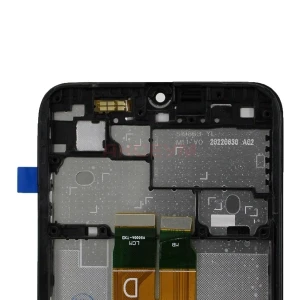 Дисплей с рамкой для Realme C30s с тачскрином (черный) - Оригинал