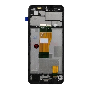 Дисплей с рамкой для Realme C30s с тачскрином (черный) - Оригинал