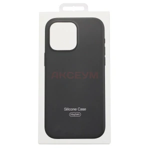 Чехол накладка для iPhone 16 Pro Max MagSafe Silicone с анимацией (чёрный)