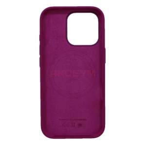Чехол накладка для iPhone 16 Pro MagSafe Silicone с анимацией (красный)