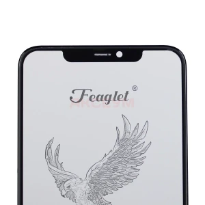 Стекло дисплея для iPhone 11 Pro Max с OCA пленкой (черное) - Оригинал (Feaglet)