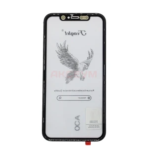 Стекло дисплея для iPhone 11 с рамкой и OCA пленкой (черное) - Оригинал (Feaglet)