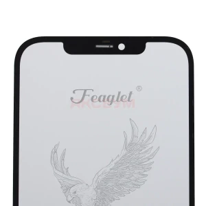 Стекло дисплея для iPhone 12 Pro Max с OCA пленкой (черное) - Оригинал (Feaglet)
